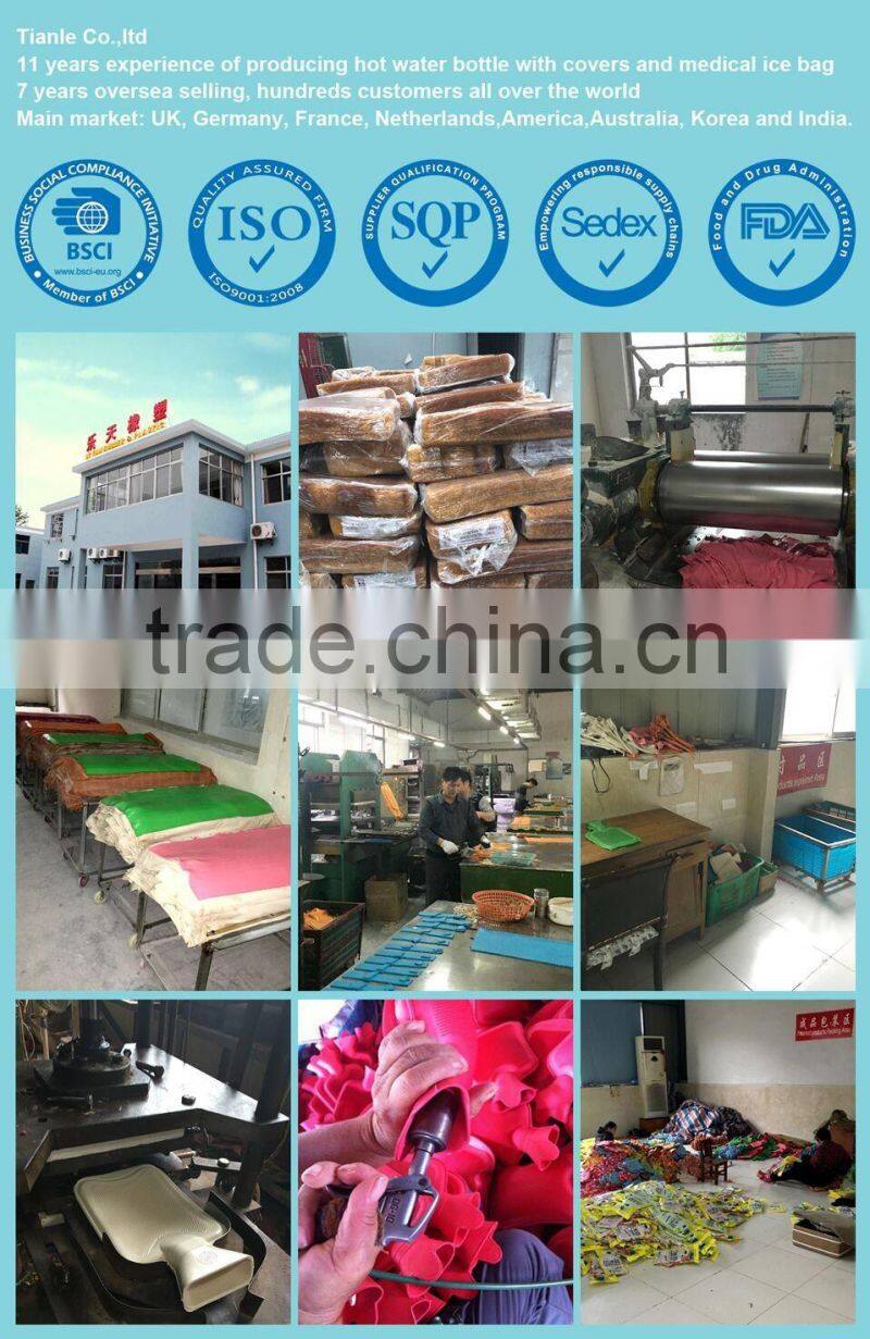 blue star knitted 1 liter hot-water bottle cover