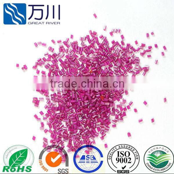 3" fashion fuschia opaque bugle glass