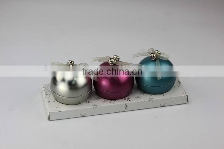 Round soy scented tin candle with English style