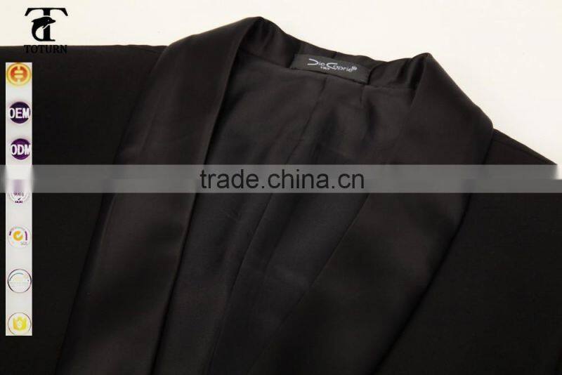 latest custom made design man western style formal party tuxedo with black satin shawl lapel suits for men