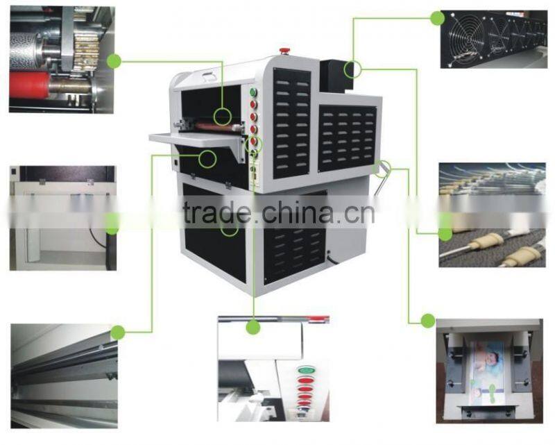Multi-roller UV coating machine, spot UV coating machine