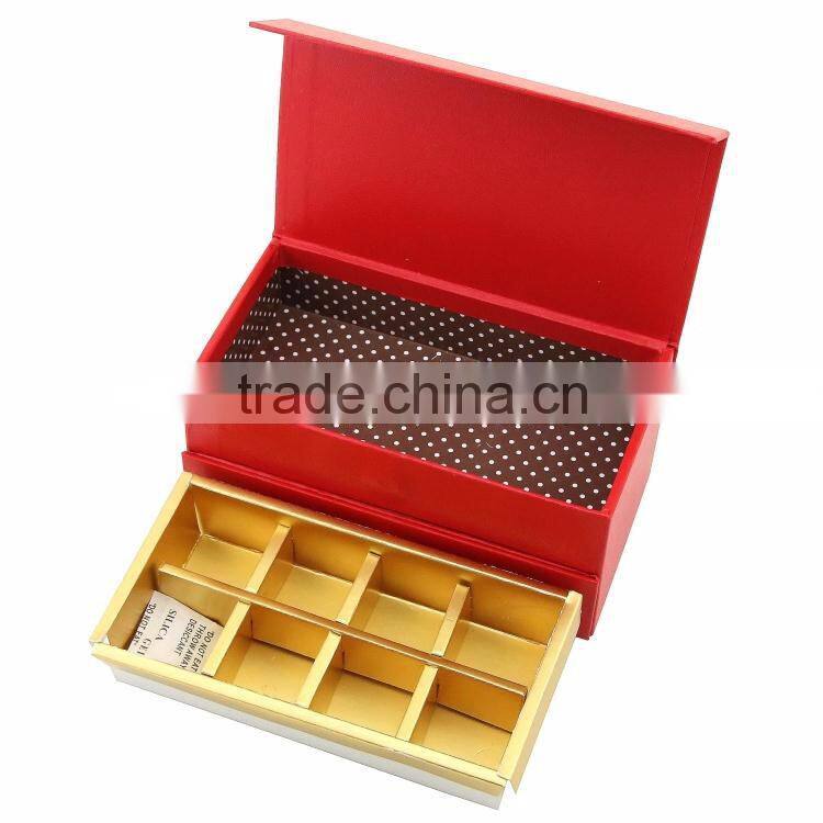 Customized Alibaba China Factory Luxury Paper Chocolate Boxes With Elegant Drawer.