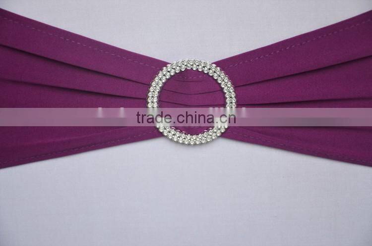 Fancy cheap standard size buckle spandex chair sash