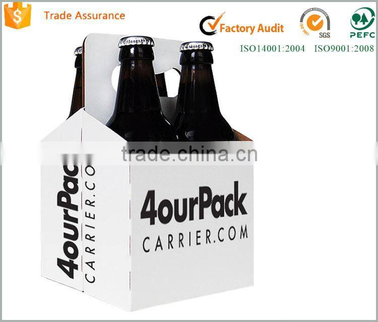 2016 paper wine box wine bottle gift box wholesale cardboard 6 pack bottle beer carriers