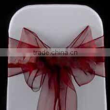 cheap wholesale hot selling chair hood/fancy champagne gold organza chair sash/chair sash for wedding banquet hotel