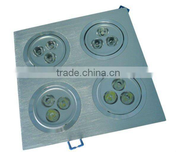 12W LED Ceiling Light, high brightness downlight, square energy saving ceiling down light