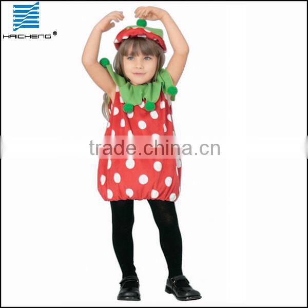 little girls fruit Strawberry costume with hat