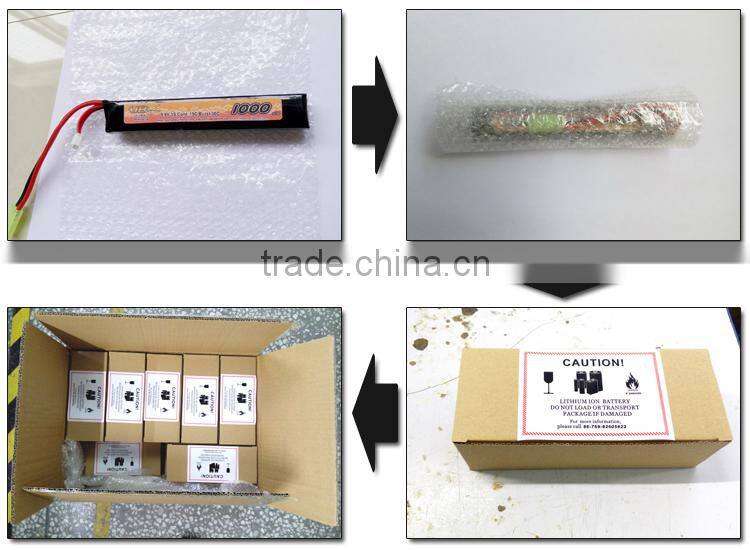 VB LiFePo4 Battery 9.9V 1000mah 15C airsoft gun stick AK battery accept OEM logo