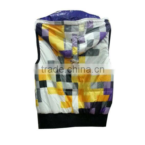 fashion woman no sleeve jacket sleeveless winter jacket for woman