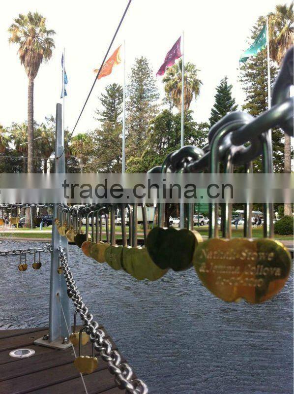 AJF 50MM Fashionable Newest Heart Love Padlock for Wedding or Valentine's Day gift