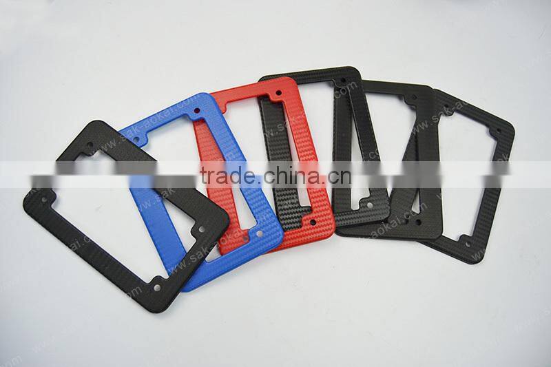 Classic Black Aluminium License Plate Tag Frame for Motorcycle/Scooter/Chopper/Bike