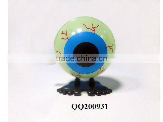 Plastic wind-up jumping eyeball