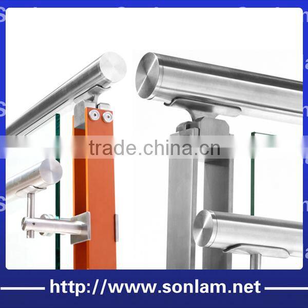 304 stainless steel square slotted tube for glass