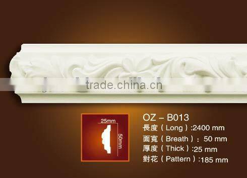 Gypsum cornice for interior decoration