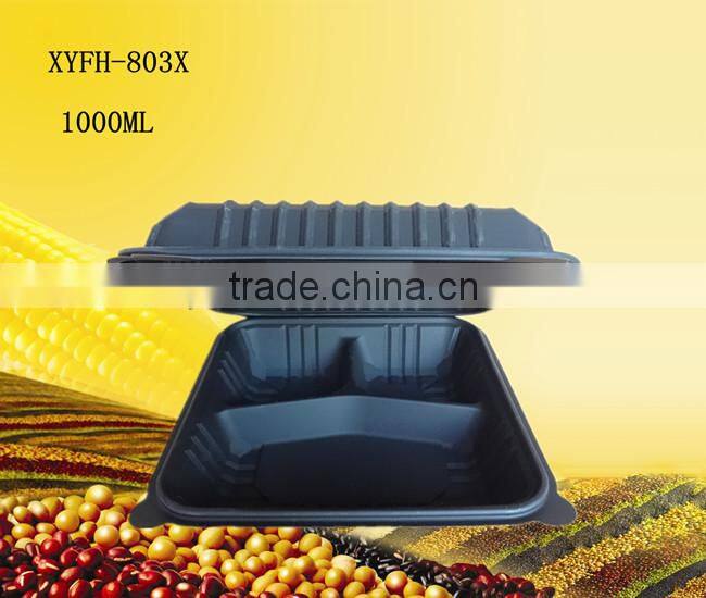 biodegradable disposable 8inch disposable 3-compartment food container:XYFH-803