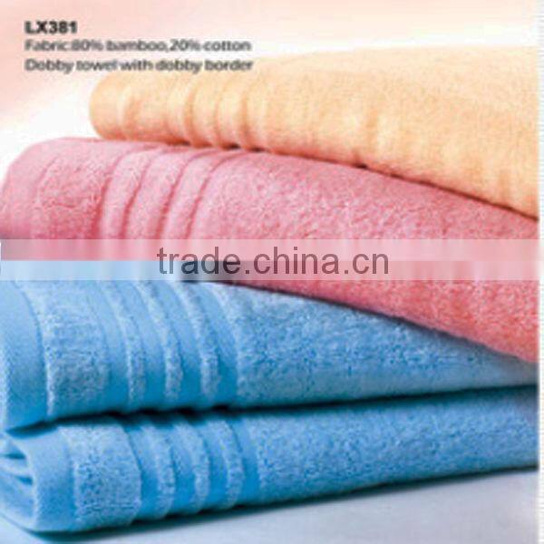 100% cotton zero twist bath towel with lace