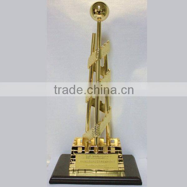 glowing up metal award trophy