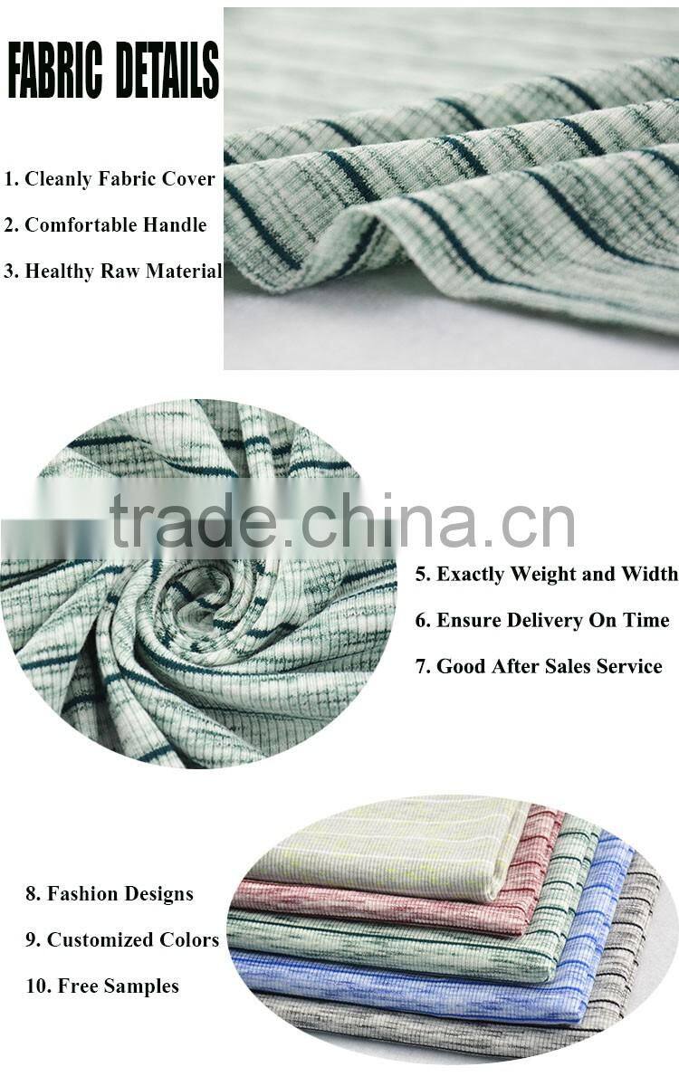 custom knit sweater by tc yarn dyed fabric and cotton rib cuff fabric