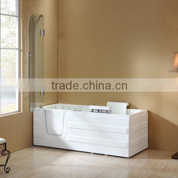 Q375G walk tub shower combo with massage bathtub/ walk in tub for disable and old people