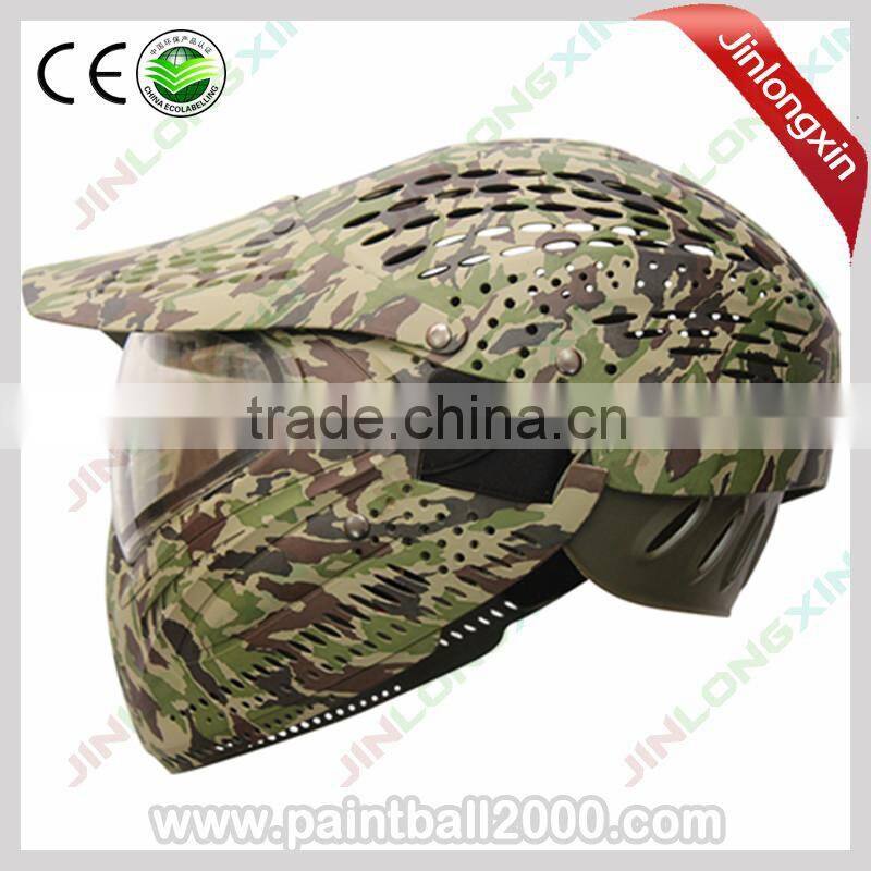Headshield Camo Paintball Helmet / Mask Full head coverage and goggle protection
