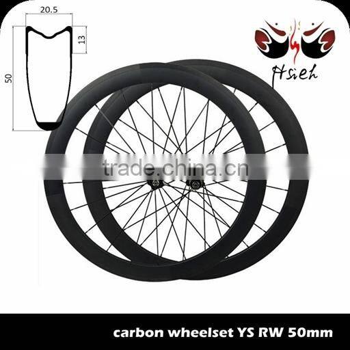 700C 50mm deep carbon cycling wheels tubular, basalt brake carbon cycling wheels 20.5mm / 25mm wide