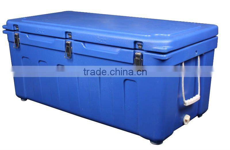 121Liter Blue Insulated plastic coolers for outdoor