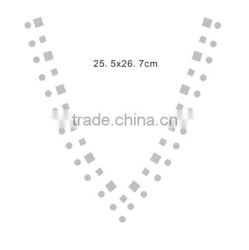 hot fix collar rhinestone motifs transfer for garment decoration