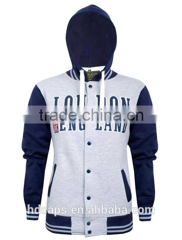 Custom fashion two color hoodies/custom made hoodies