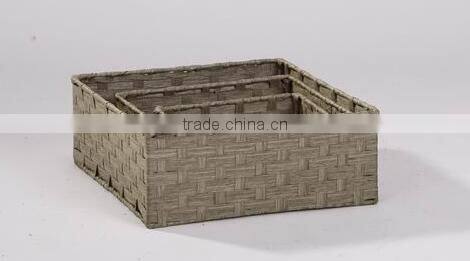 Green Antique Handmade Paper Storage Basket