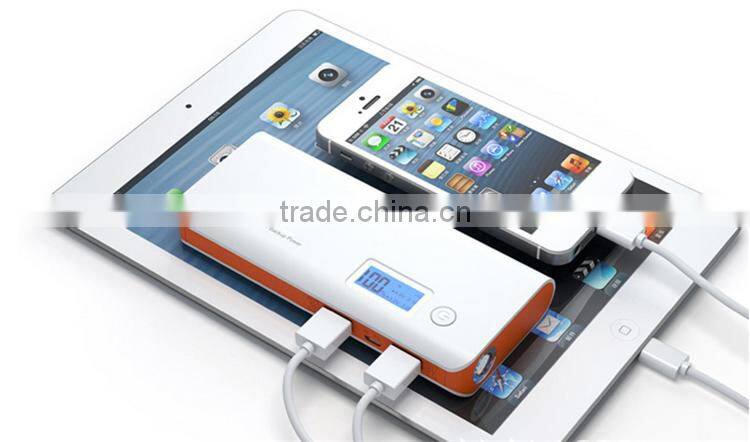 lcd display 18650 charger 13000MAH POWER BANK dual usb output