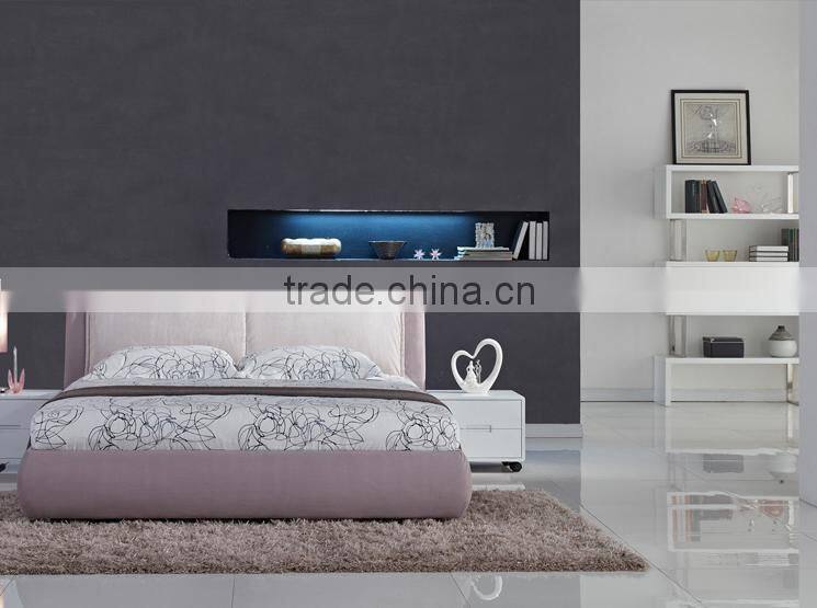 Fashion and contracted living room bed double fabric bed cloth art bed B80044
