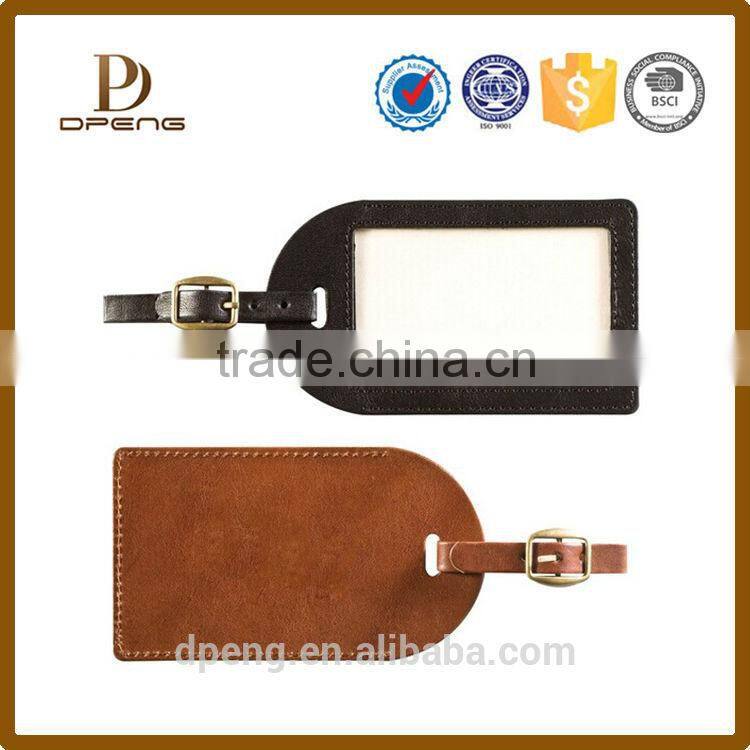 Shenzhen Professional OEM Manufacturer Pu Leather Luggage Tag