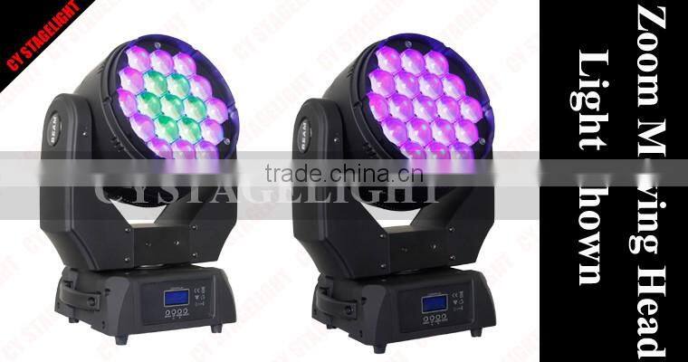 Pro Light Zoom Moving Heads 19x15W LED Moving Head RGBW Wash Light