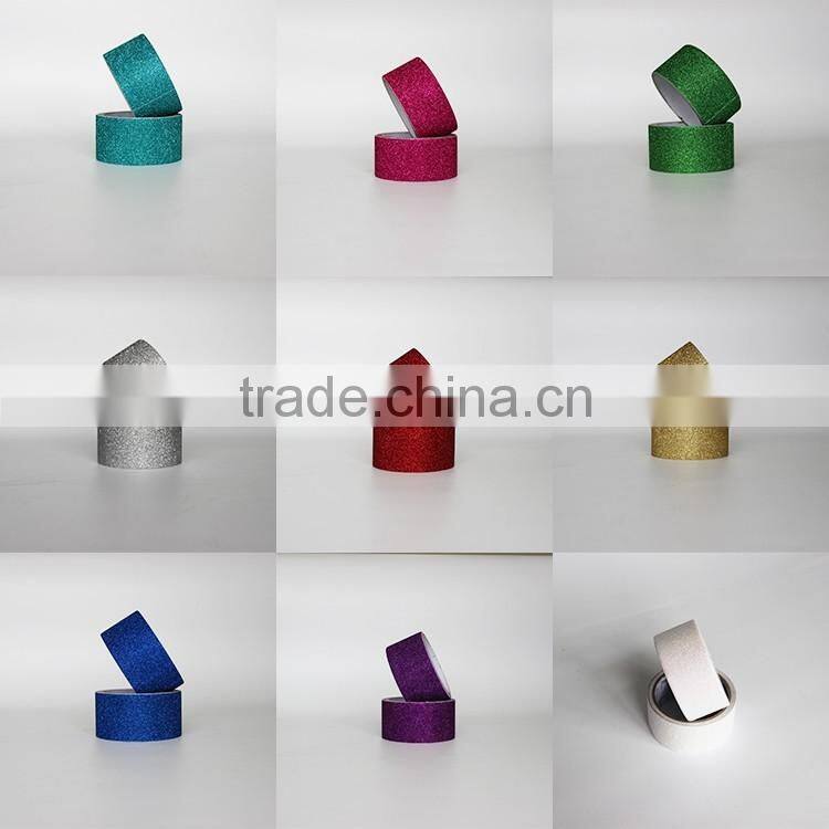 gold glitter paper tape Chinese wholesaler for Christmas decoration