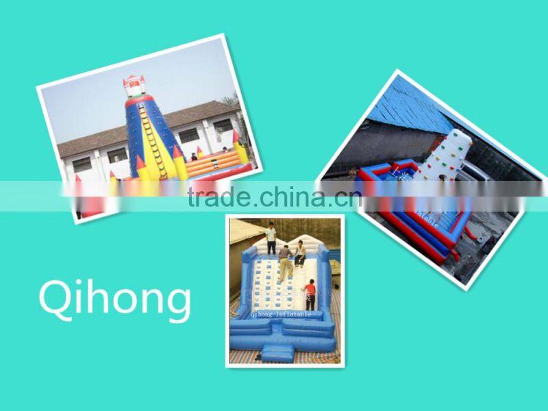 High quality PVC inflatable rock climbing wall/inflatable climbing wall with pool