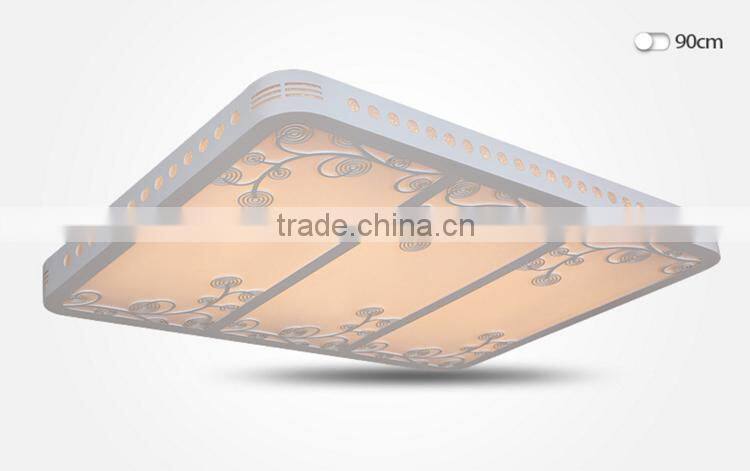 Wooden Modern LED Ceiling Lights 32W Living-room Suede Ceiling Lamps