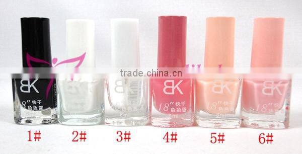 2015 new colors bk fast dry nail lacquer with 42 colors