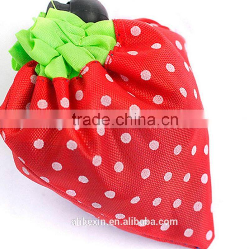 Polyester Recyle Strawberry shape shopping bag for market