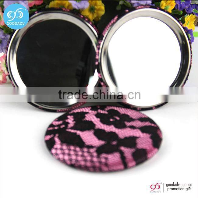 Round shape makeup mirror cheap wholesale custom 58/75mm small gift mirror