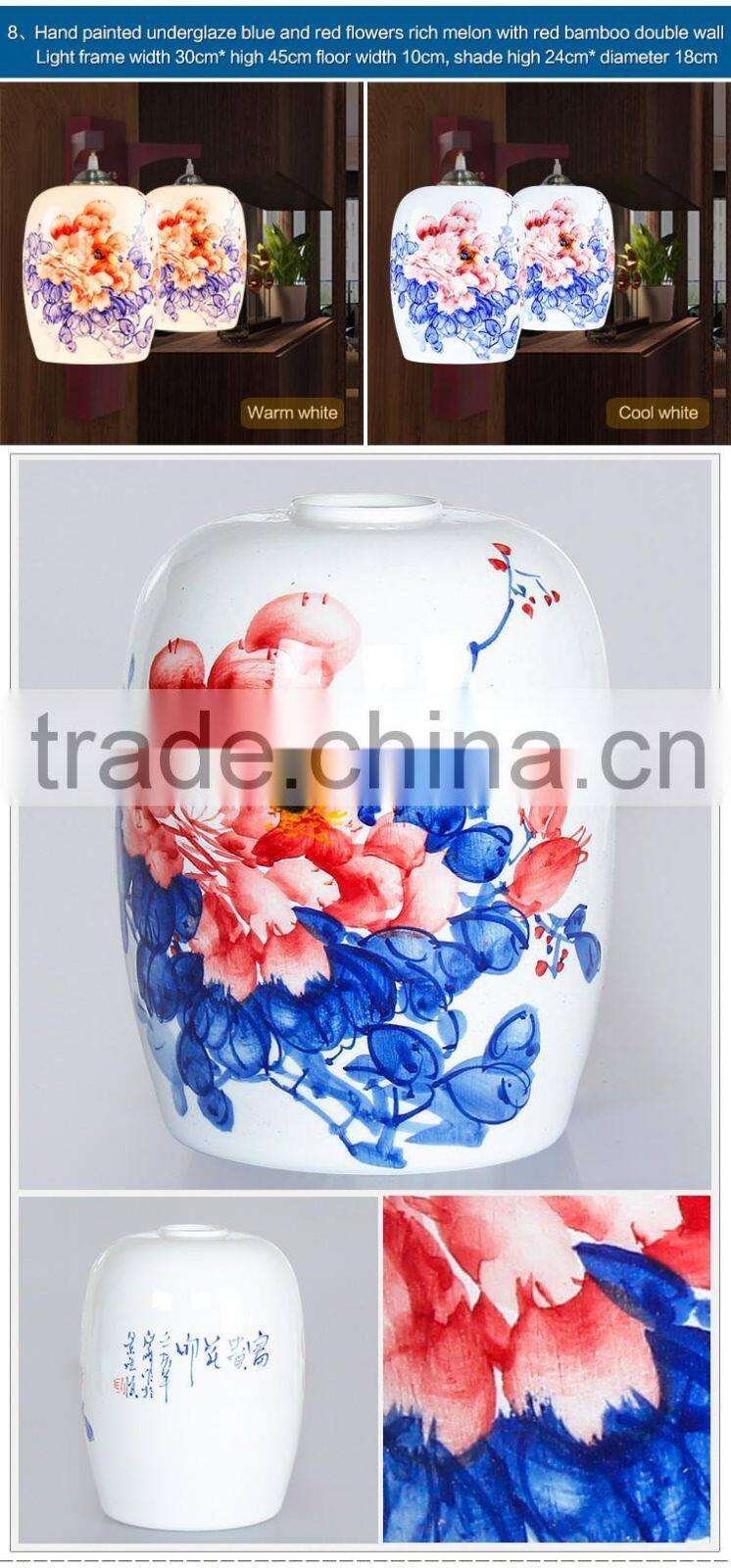 loft style les double wall lamp Industrial antique wall light lamp ceramic wood vintage wall light