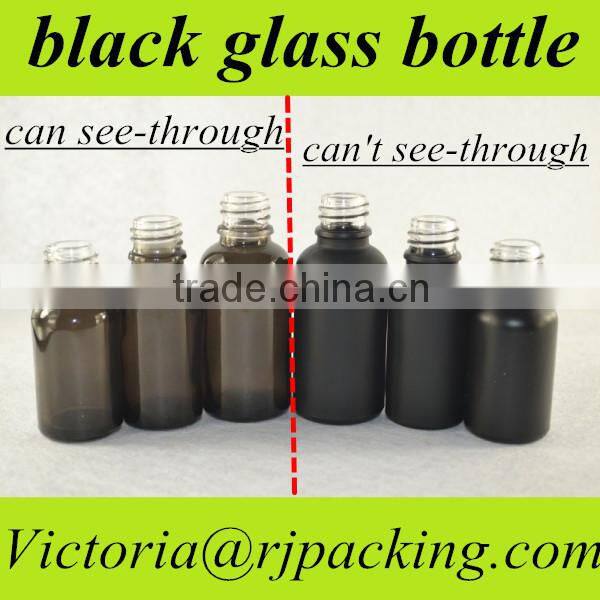 10ml black frosted glass dropper bottle