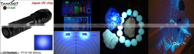 Quality is our culture 365nm 3W small uv light from Tank007 China NO.1 UV flashlights supplier