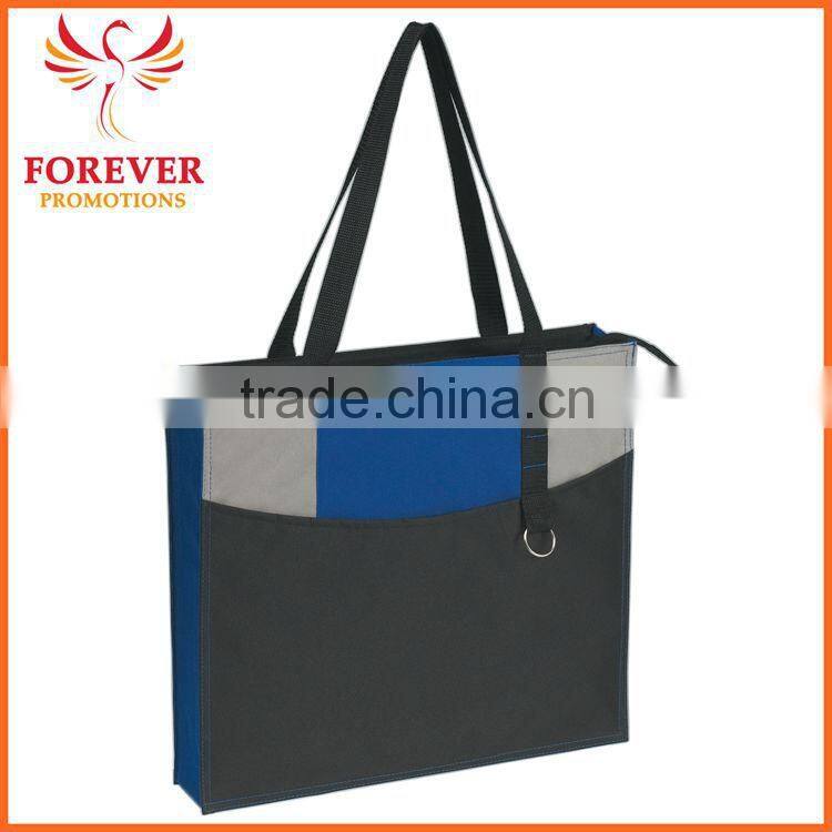 Hot Selling Exposition Conference Tote Bag With Pen Loop And Key Ring