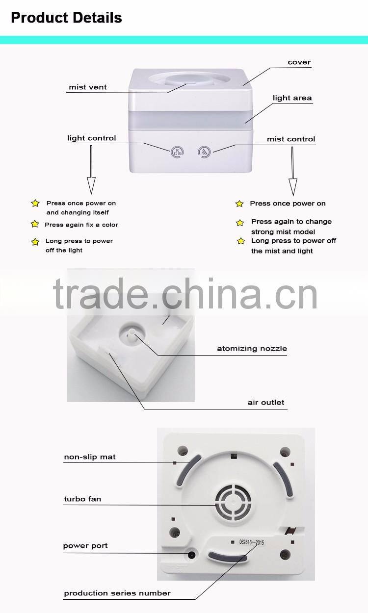 Beauty Care Humidifiers Product 150ml Ionic Air Purifier With Night Light Aroma Diffuser