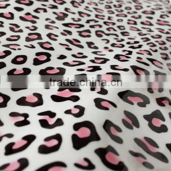 Fashion leopard skin surface pu artificial leather action leather