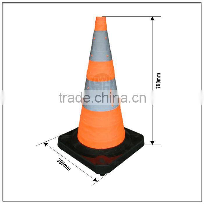 Reflective collapsible traffic cone