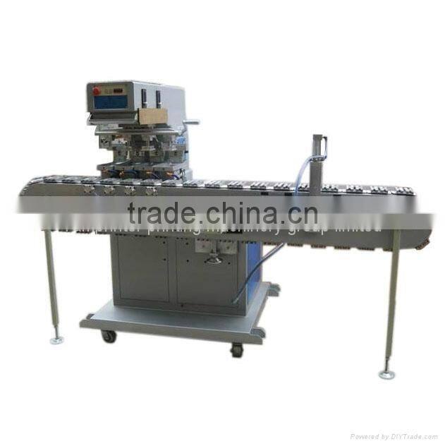 TM-T4-MT 4-color 38-Stations Auto-counter Pad Printing Printer with Vertical Conveyor