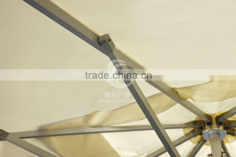 outdoor aluminium giant middle pole umbrella white garden parasol cheap price