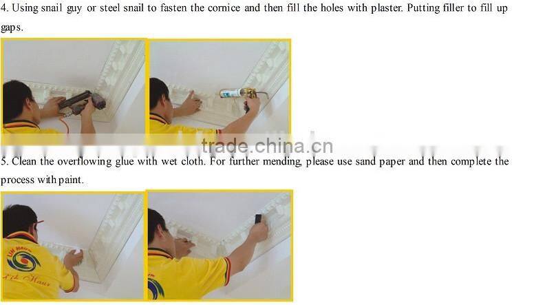 HG7001 Factory price exterior and Interior decorative PU foam cornice moulding