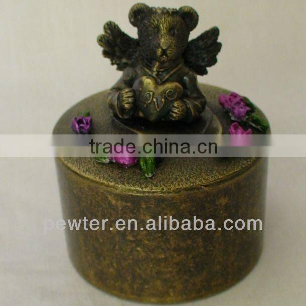 2013 metal bear round jewel box